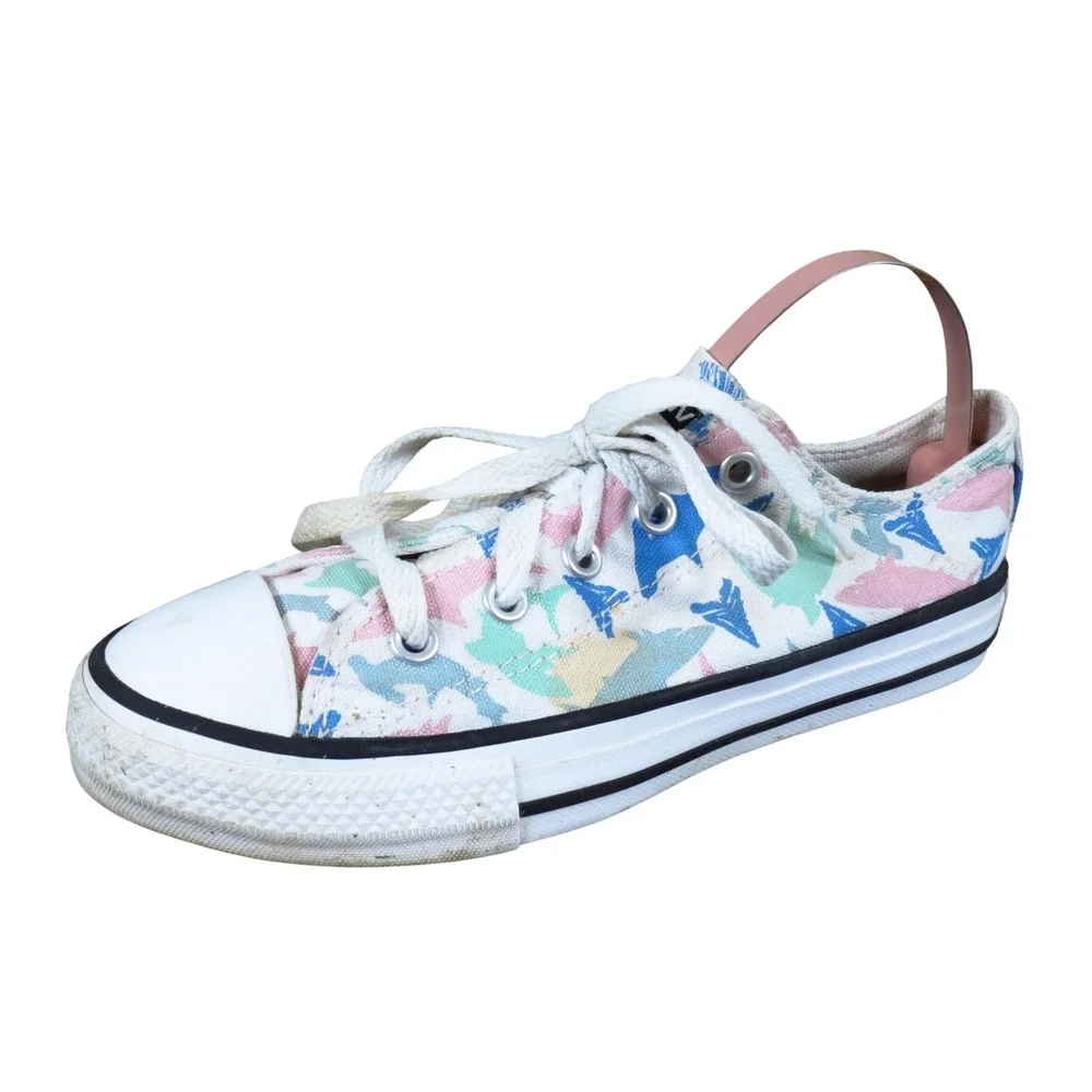 Converse Chuck Taylor All Star Junior Sneakers Size 13 School Shark Print Multi